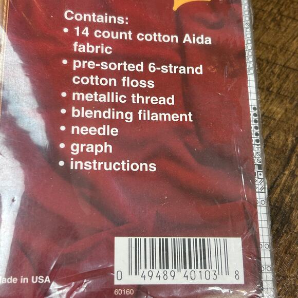 Janlynn Christmas Cross Stitch x 2. Vintage. NWT. - Picture 3 of 7